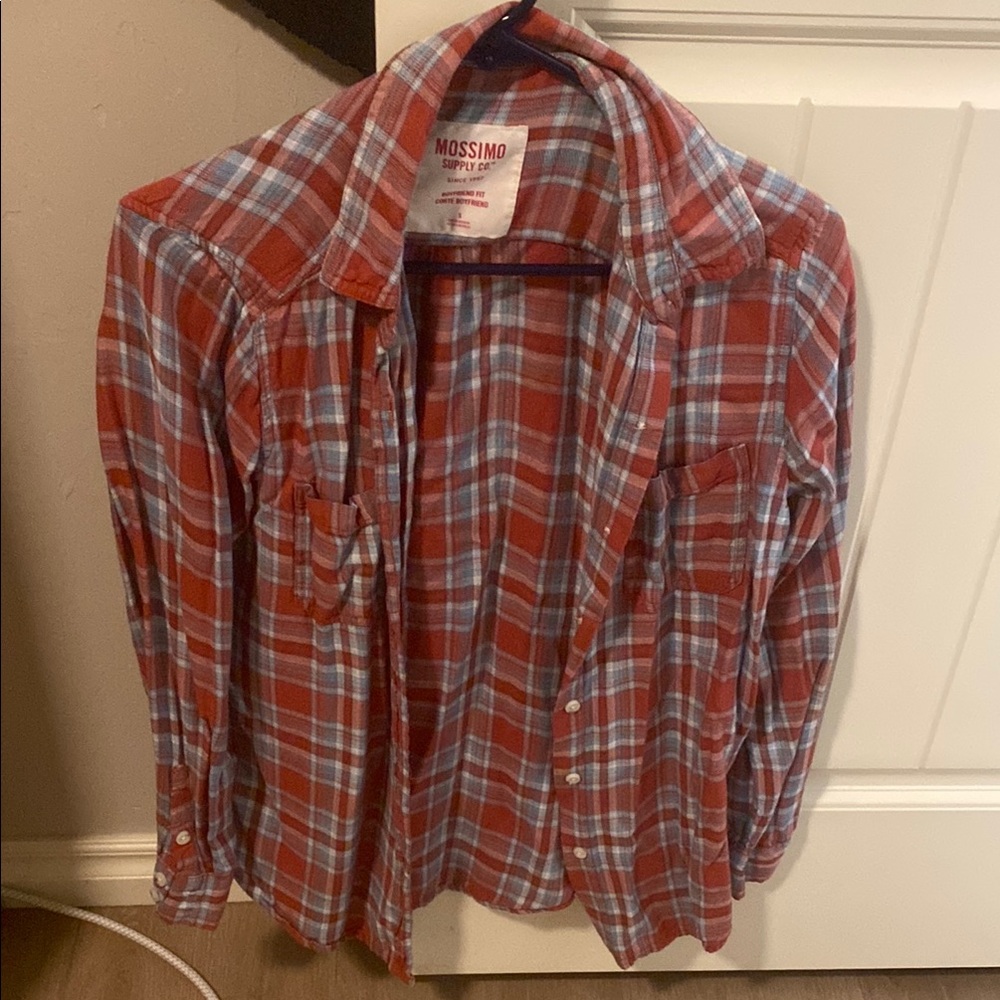 Mossimo Red and Blue Plaid Shirt